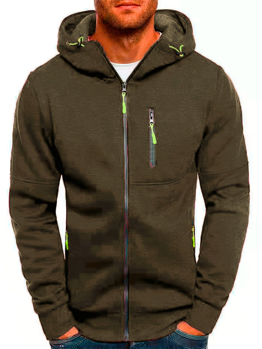 R&B | Sportliche Kapuzenjacke mit Reißverschluss Bequem und Atmungsaktiv Perfekt für Outdoor-aktivitäten