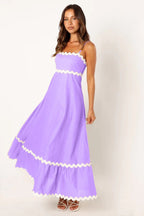 R&B | Einfarbiges Spitzen-Hosenträger-Röhrentop-Kleid