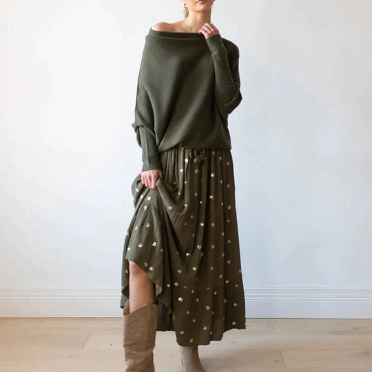 R&B | Asymmetrisch drapierter Pullover