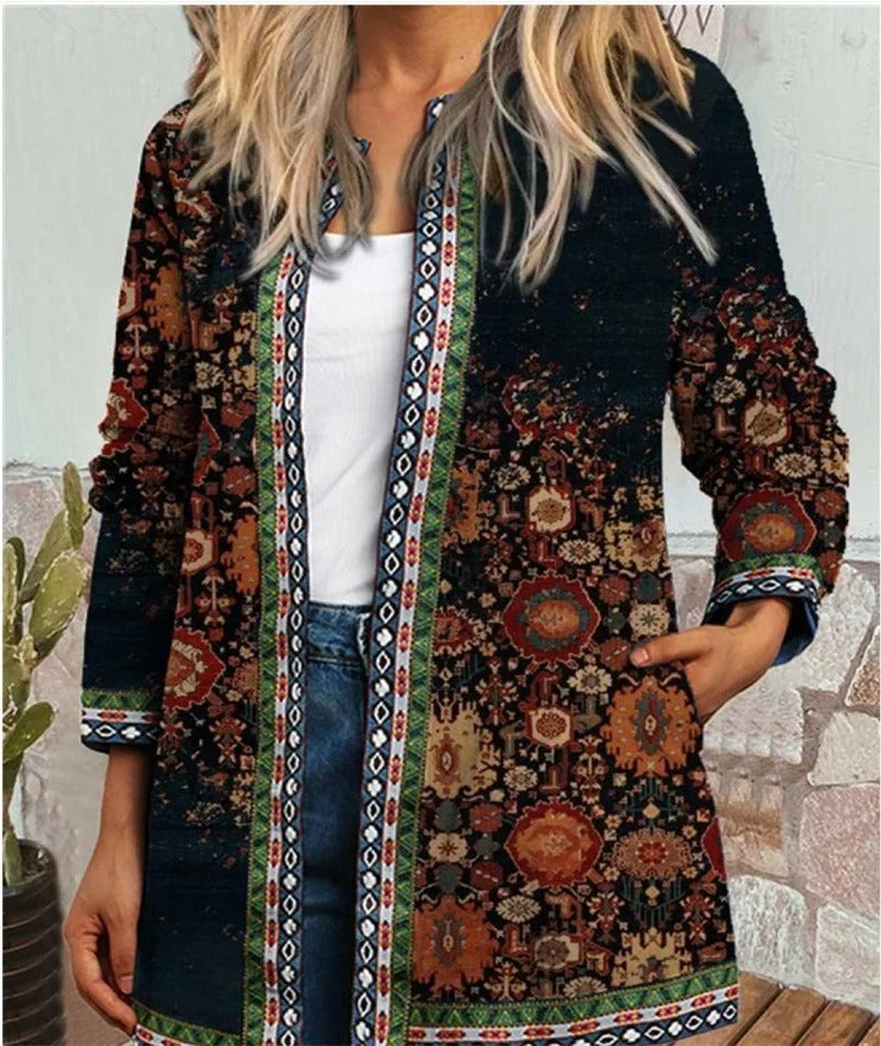 R&B | Boho Jacke mit Farbenfrohem Muster