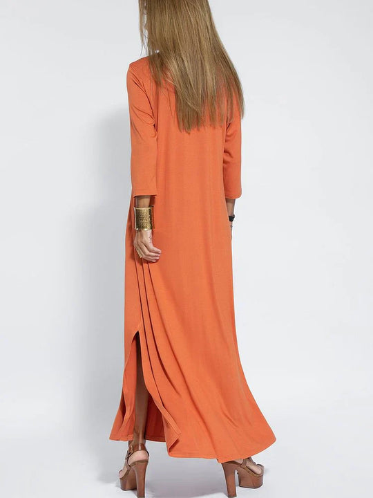 Langes Schlankmachendes Kleid