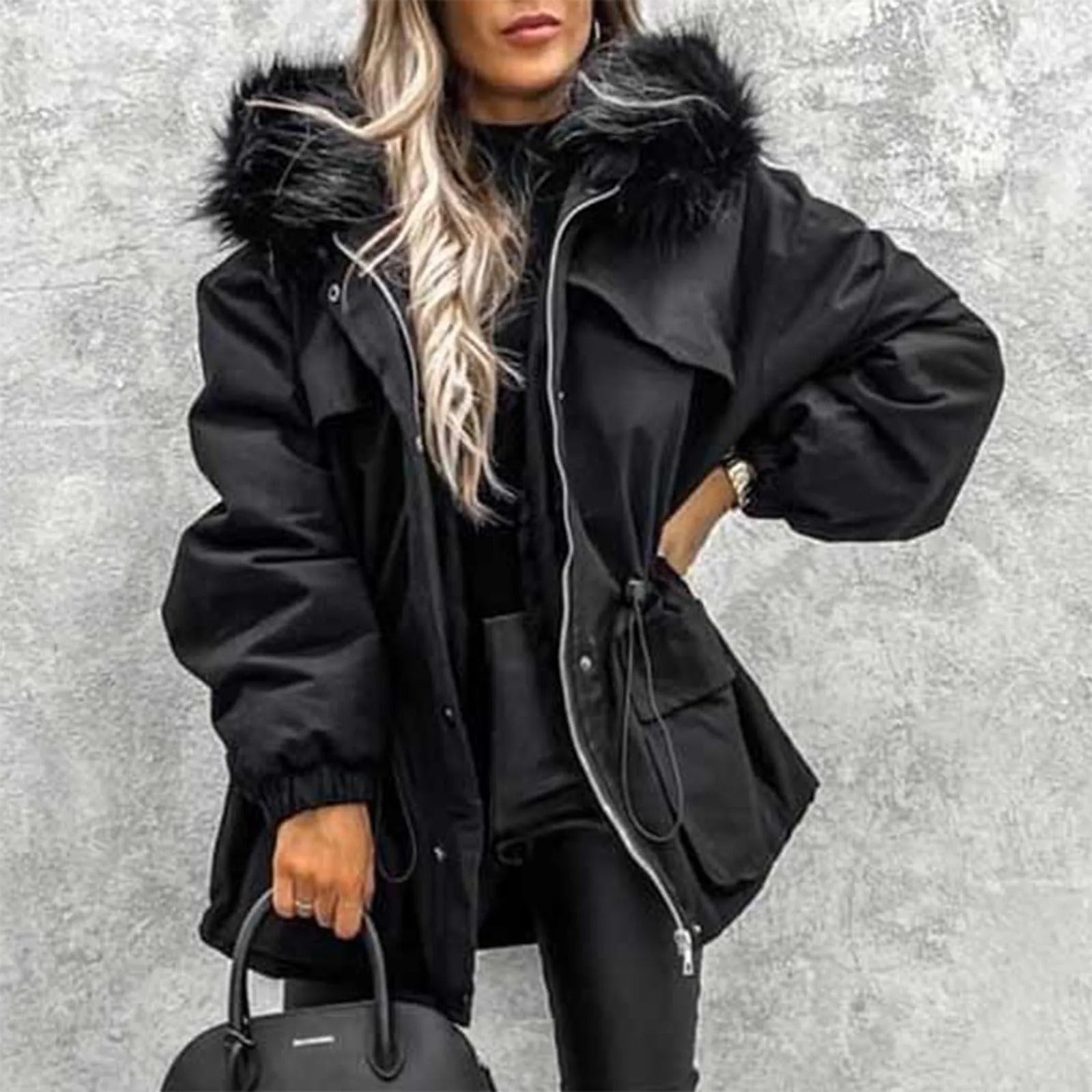 R&B | Bontgefütterte Winterjacke