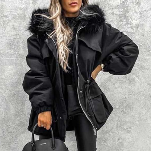 R&B | Bontgefütterte Winterjacke