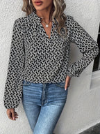 R&B | Stilvolle Bluse mit Grafischem Muster Polyester Elegant und Komfortabel