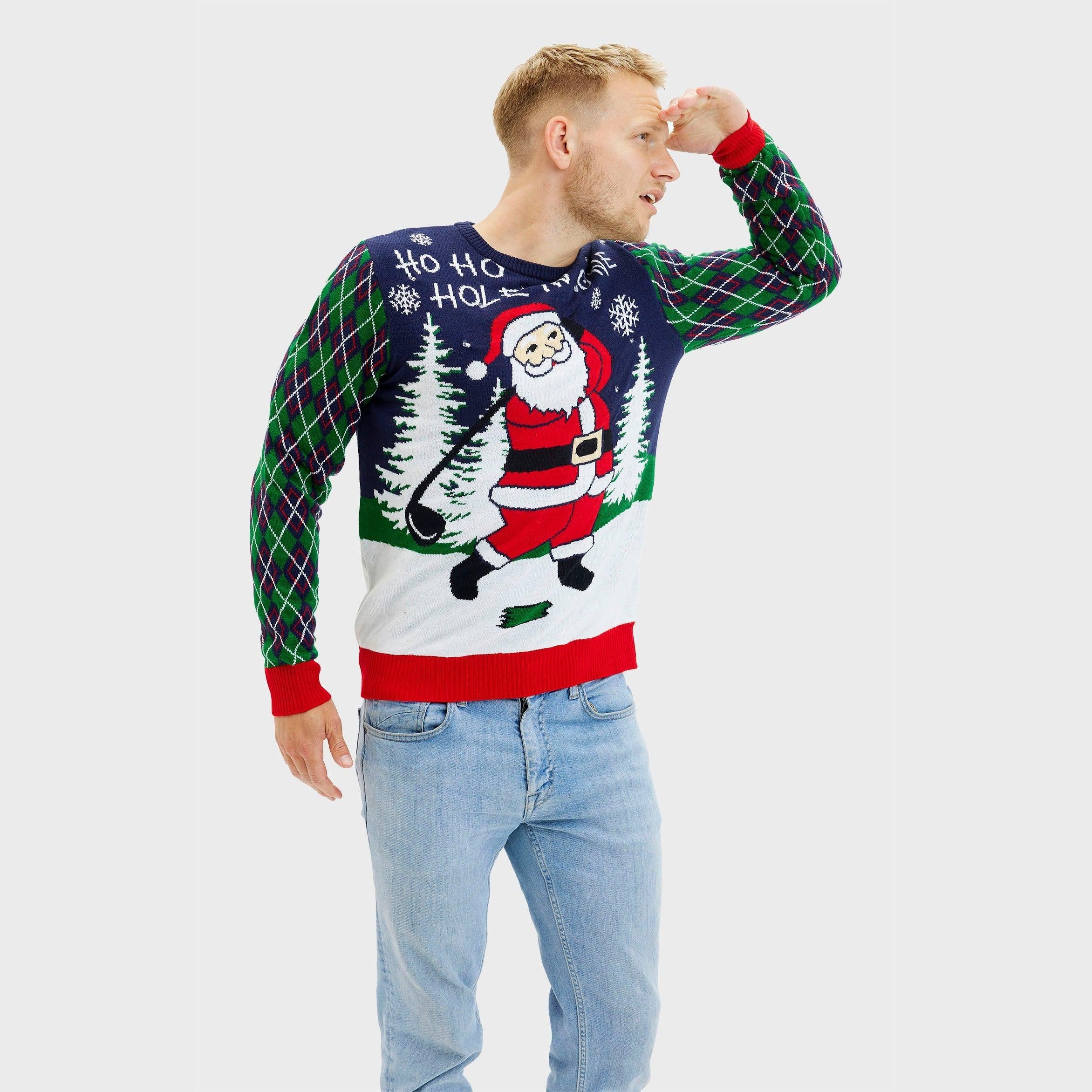 R&B | Ho Ho Hole In One Weihnachts-Pullover Herren