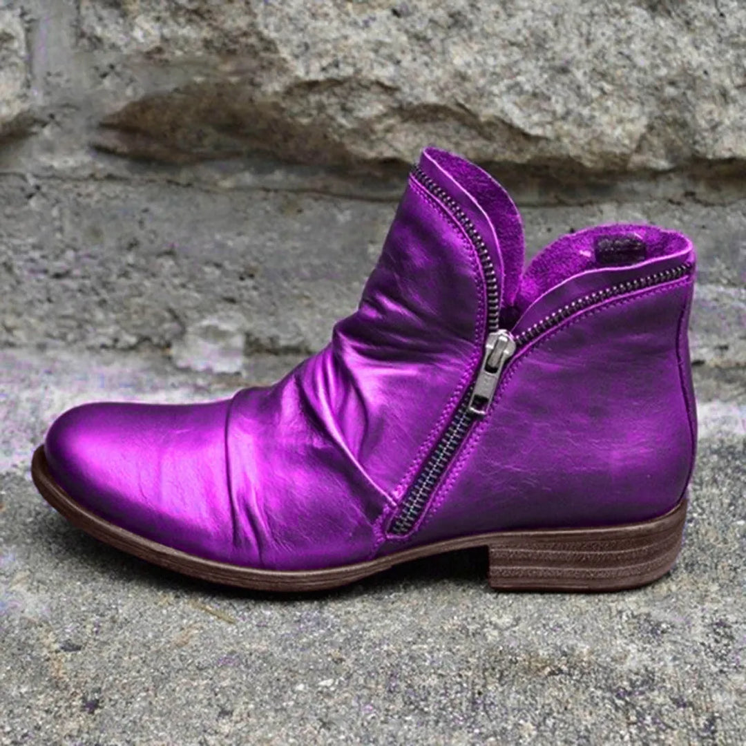 Damenstiefel mit doppeltem Reißverschluss R&B R&B