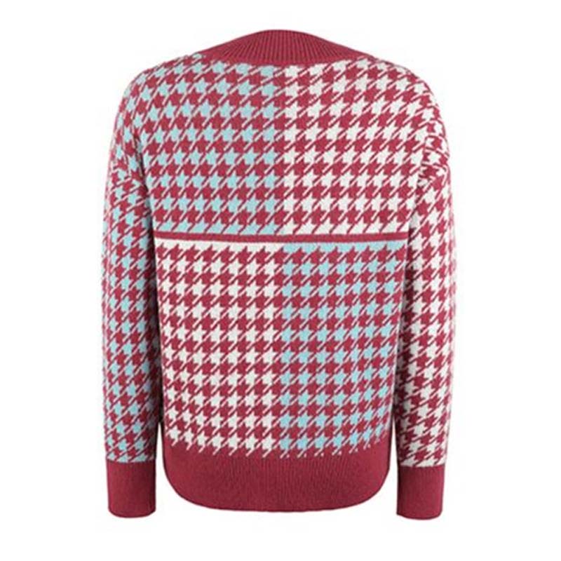 R&B | Geometrischer Strickpullover Mit Trendigem Muster
