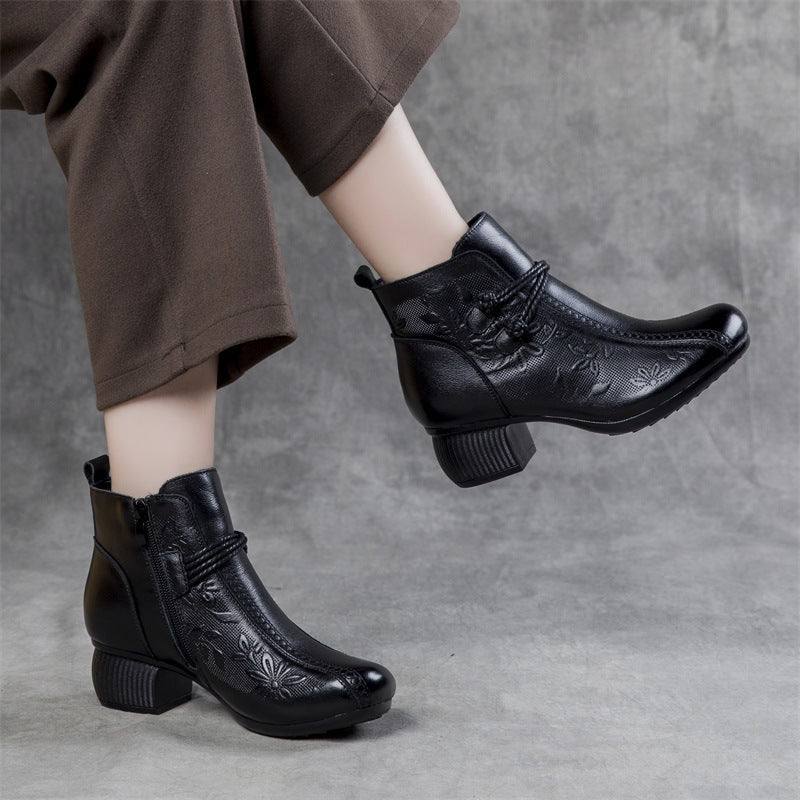 Handgemachte Lederstiefeletten mit warmem Innenfutter R&B R&B