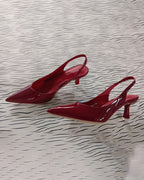 R&B | Einfarbige, Temperamentvolle High Heels mit Spitzer Zehenpartie