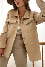 R&B | Cordurahemdjacke mit Rüschendetails Baumwollmischung Elegant und Modern
