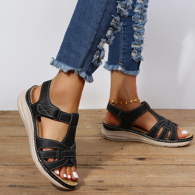 R&B | Orthopädische Klettschuhe mit Dämpfungssohle für Damen
