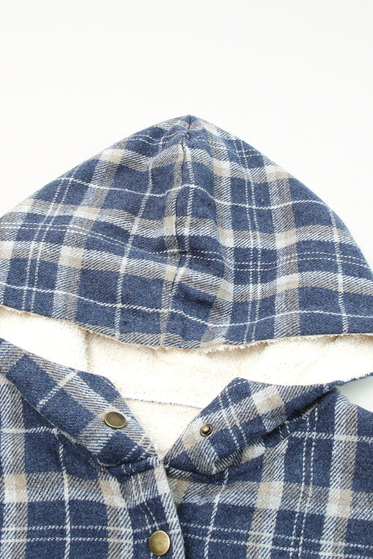 R&B | Gepunktete Jacke mit Kapuze Weiches Plüschfutter Perfekt für Kalte Tage