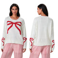 R&B | Festlicher Strickpullover mit Schleifen-Design