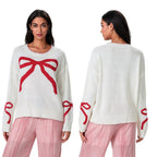 R&B | Festlicher Strickpullover mit Schleifen-Design