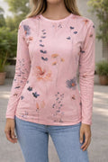 Damen Blumenmuster Sweatshirt R&B