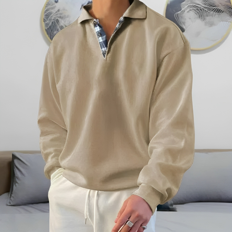 R&B | Lässiger Polo Pullover Sweatshirt