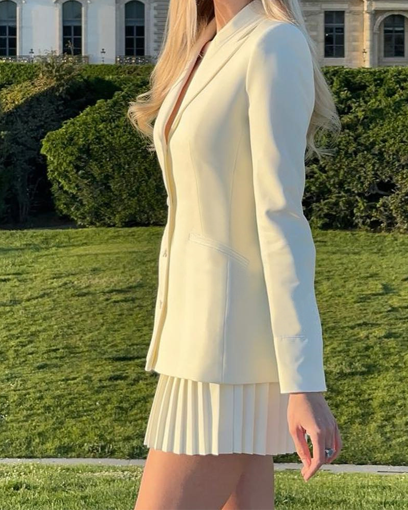 R&B | Anzugjacke Plissee Kurzkleid Anzug