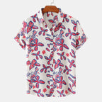 R&B | Floral kurzärmeliges Blumenhemd Männer