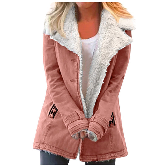 R&B | Damen Winterjacke Mit Reverskragen Und Langen Ärmeln