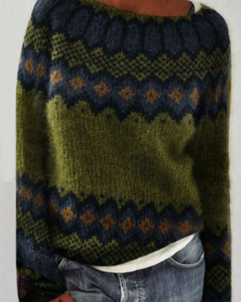 R&B | Eleganter Pullover mit Geometrischem Muster