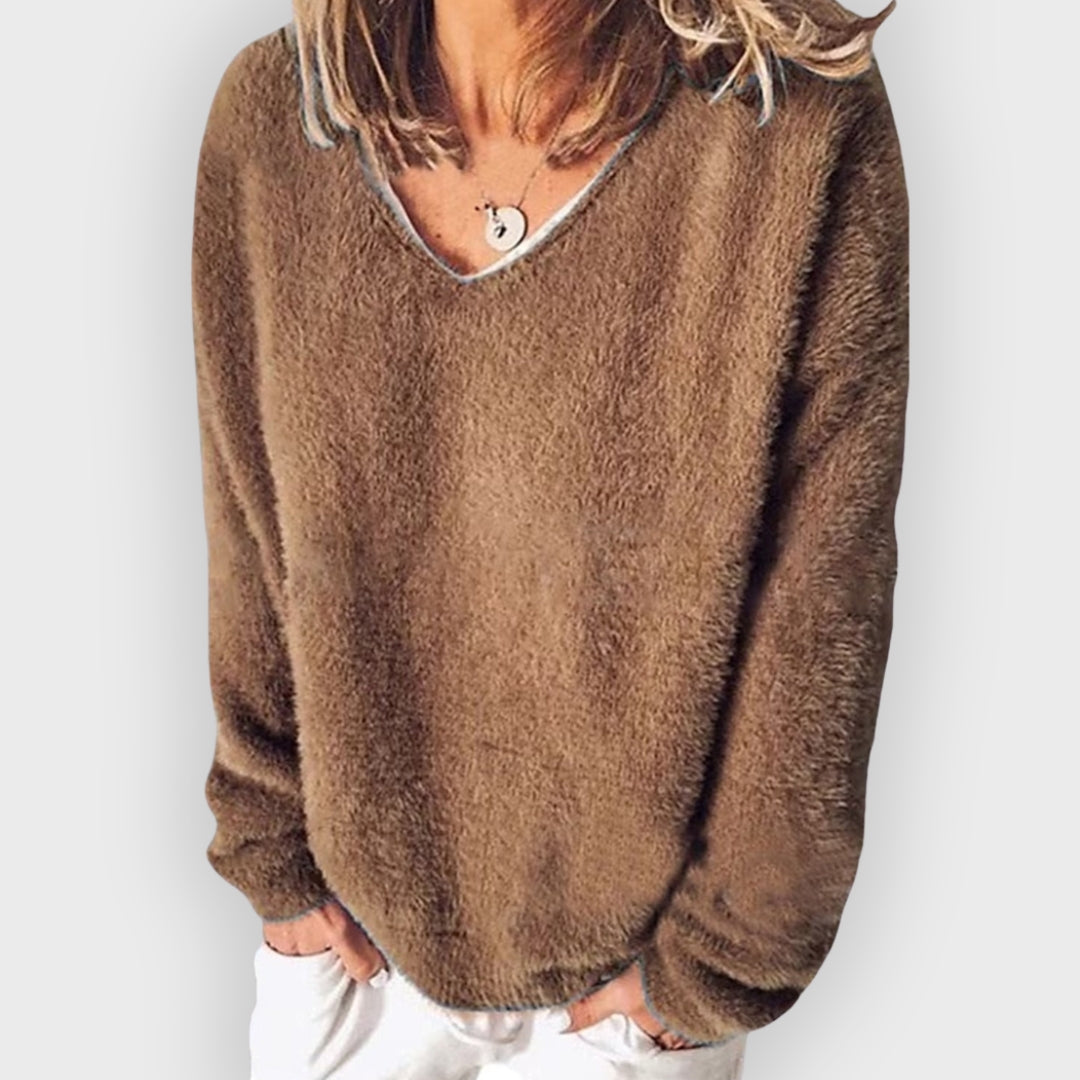 R&B | V-Ausschnitt Sweatshirt Langarm Freizeitstil