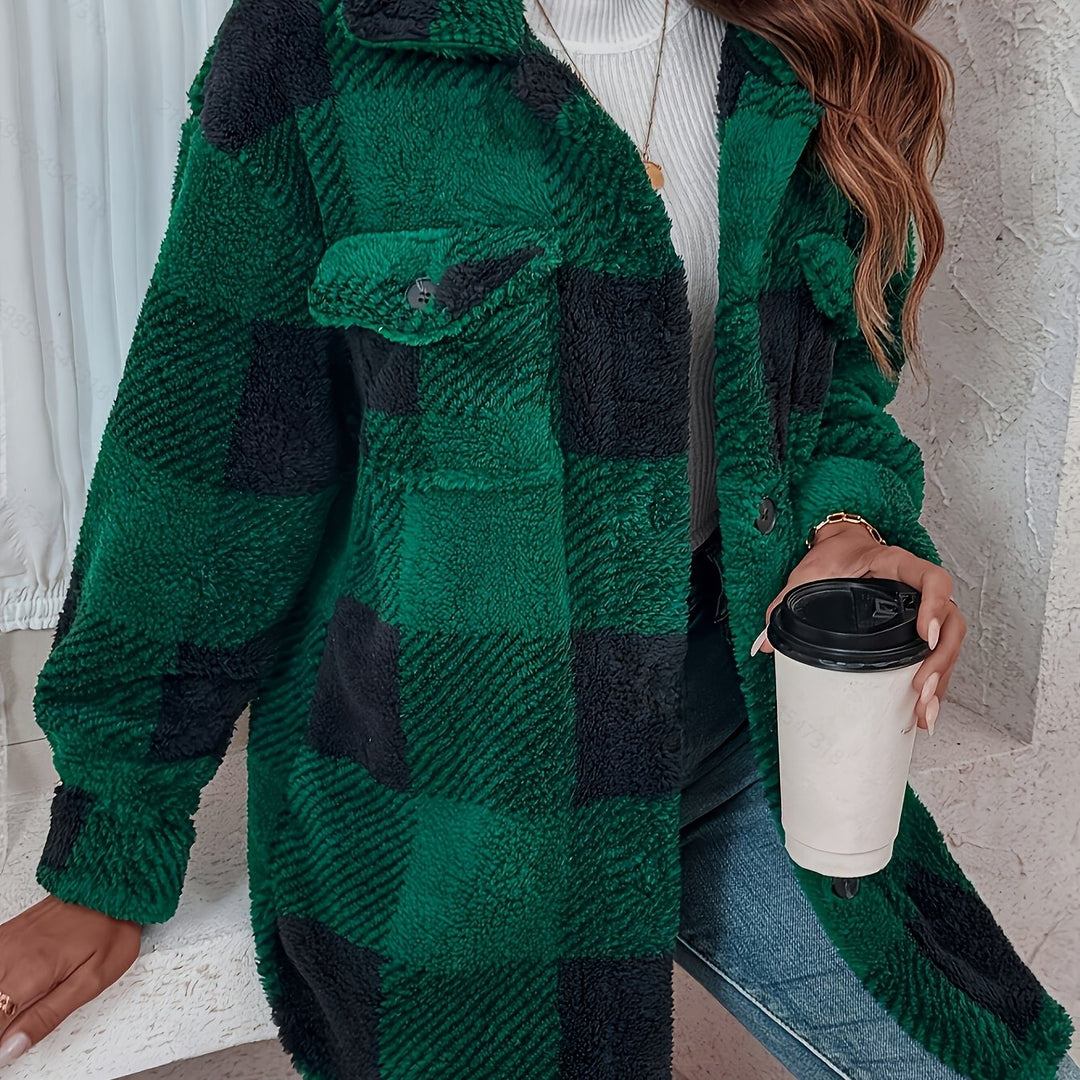 R&B | Karierte Jacke mit Weicher Struktur