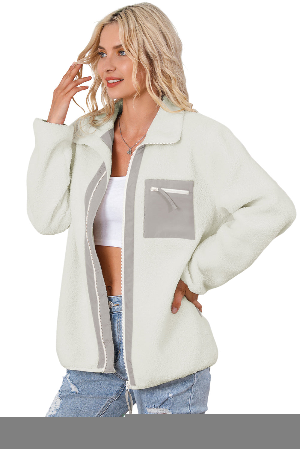 R&B | Weiche Fleecejacke mit Reißverschluss Praktisch und Warm Perfekt für Den Alltag