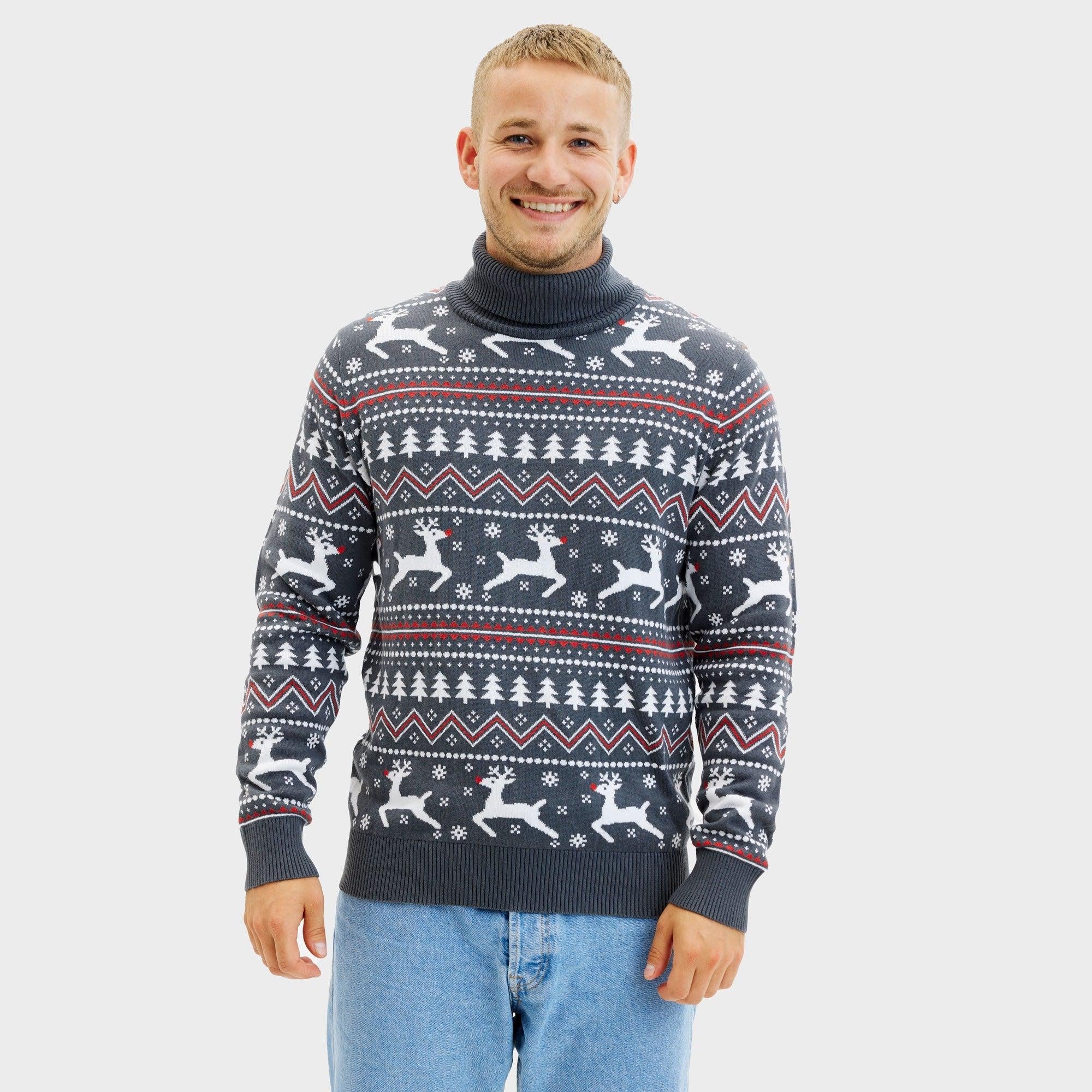 R&B | Der stilvolle Highneck Weihnachtsjumper Herren