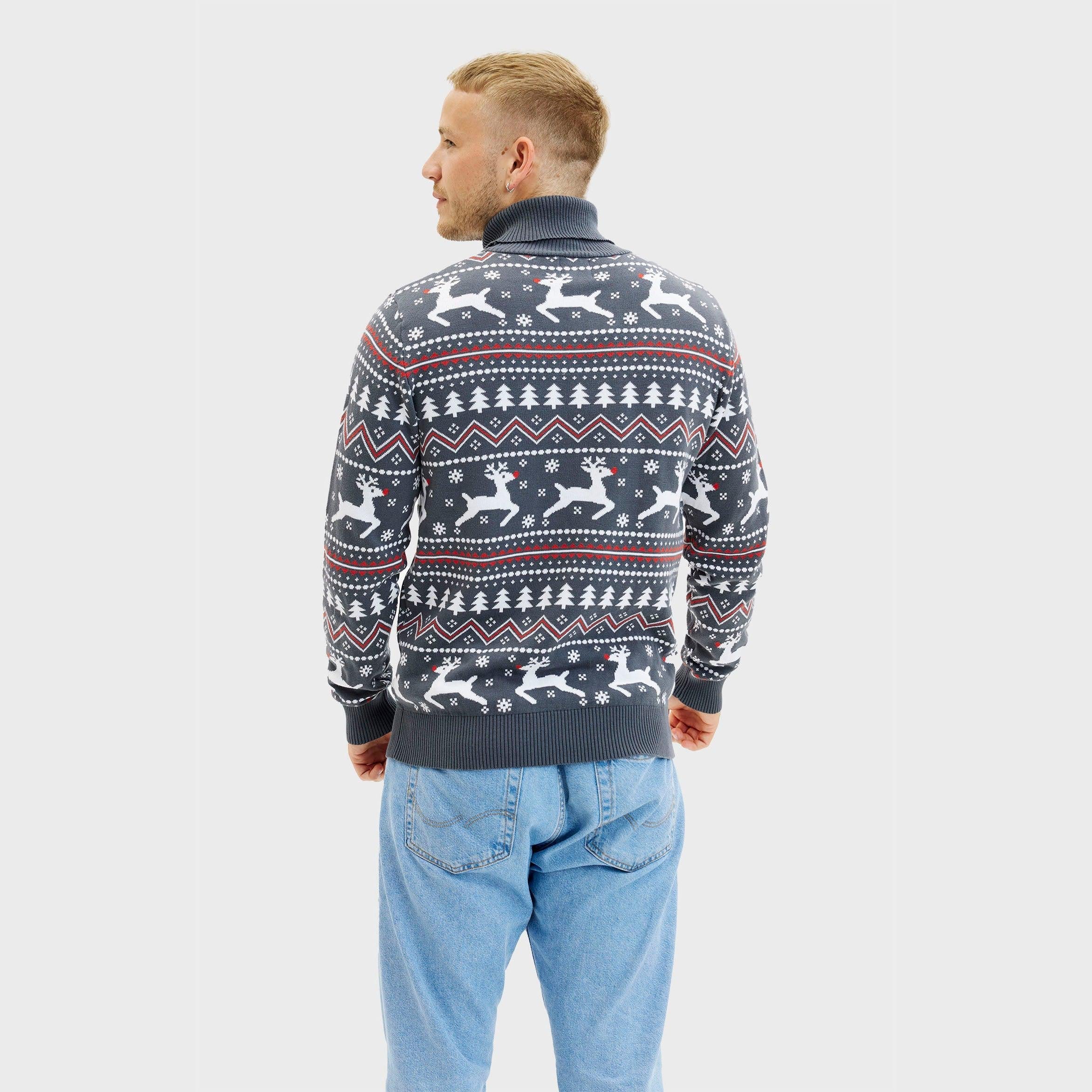 R&B | Der stilvolle Highneck Weihnachtsjumper Herren