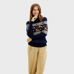 R&B | Der elegante Weihnachtspullover blauer Damen