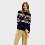 R&B | Der elegante Weihnachtspullover blauer Damen