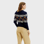 R&B | Der elegante Weihnachtspullover blauer Damen