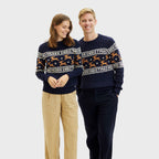 R&B | Der elegante Weihnachtspullover blauer Damen