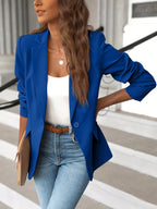 R&B | Stilvolle Herbst Klassische Business Blazer mit Seitentaschen für Frauen