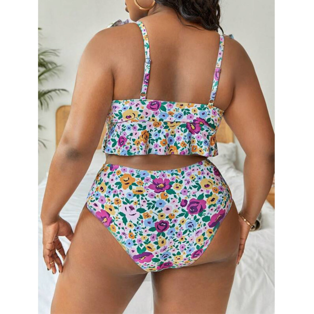 R&B | Großer bedruckter geteilter Bikini