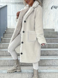 R&B | Lange Plüschjacke mit Großen Knöpfen Polyester Elegant und Warm