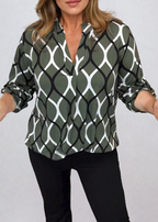 R&B | Elegante Bluse mit Grafischem Muster Leicht und Stilvoll Perfekt für Den Alltag