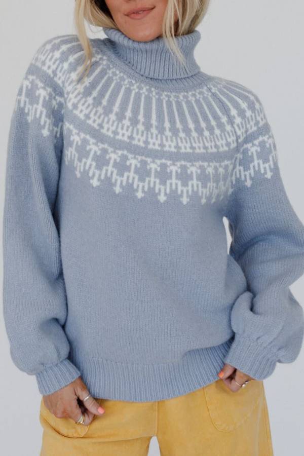 R&B | Weihnachts Verdickte Rollkragen Langarm Gestrickter Pullover