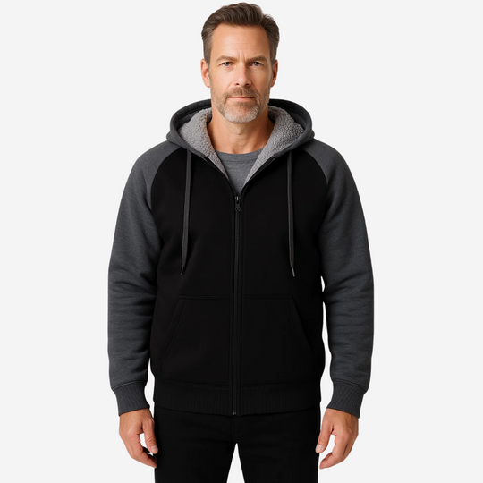 R&B | Herren-Hoodie gefüttert mit Sherpa-Fleece