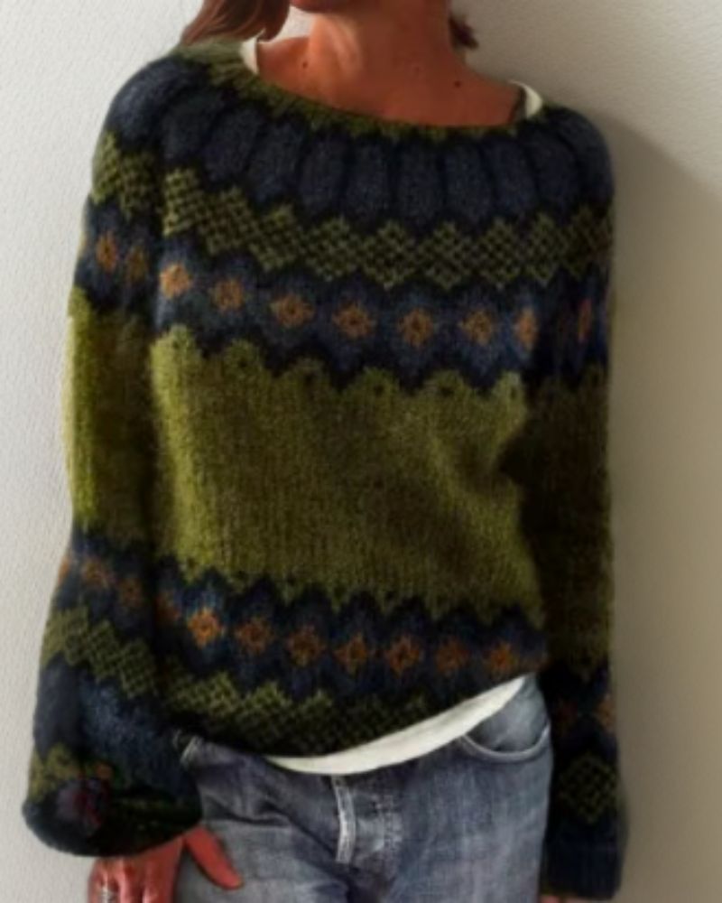R&B | Eleganter Pullover mit Geometrischem Muster
