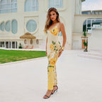 R&B | Schlankes Kleid mit Sling-Print