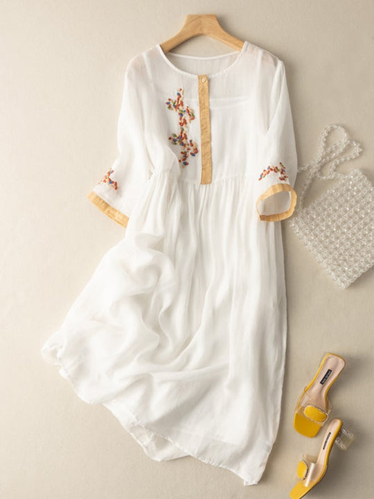 R&B | Besticktes Kleid aus Baumwolle