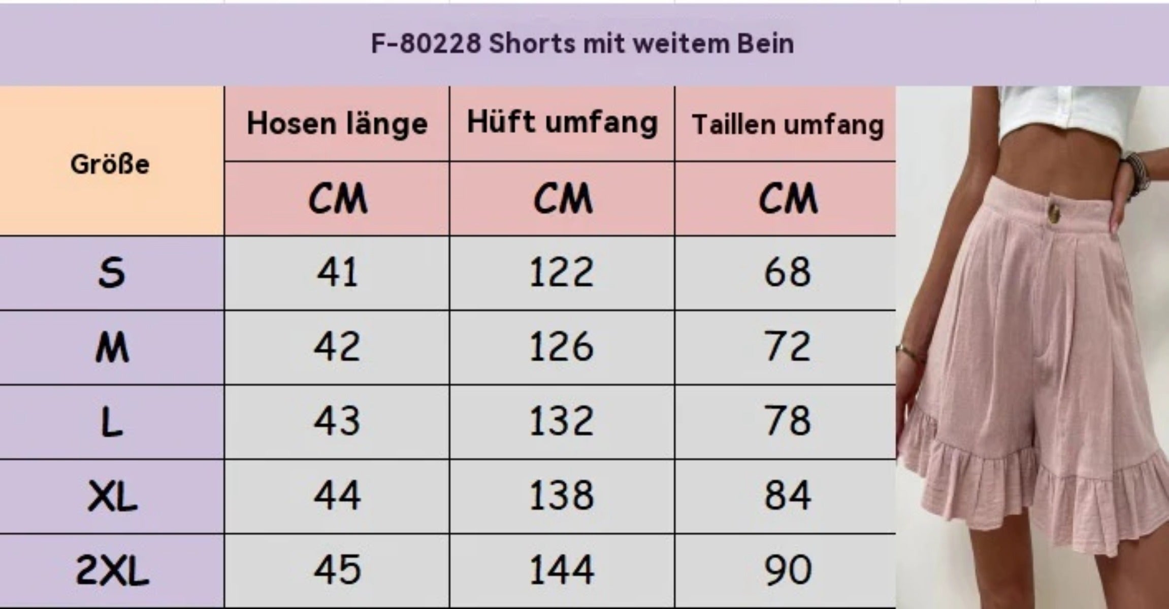 R&B | Lässige Shorts mit weitem Bein
