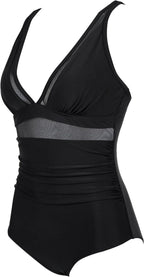 R&B | Einteiliger hohler Badeanzug mit hoher Taille
