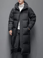 R&B | Lange Pufferjacke mit Kapuze Polyester Isolierend und Stilvoll