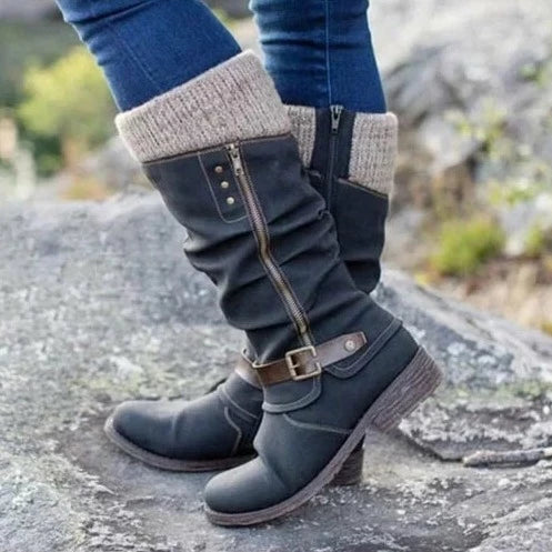 R&B | Schnallen-Stiefel Bis Zum Knie