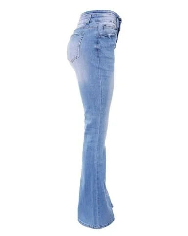 R&B | Bootcut-Jeans mit hoher Taille