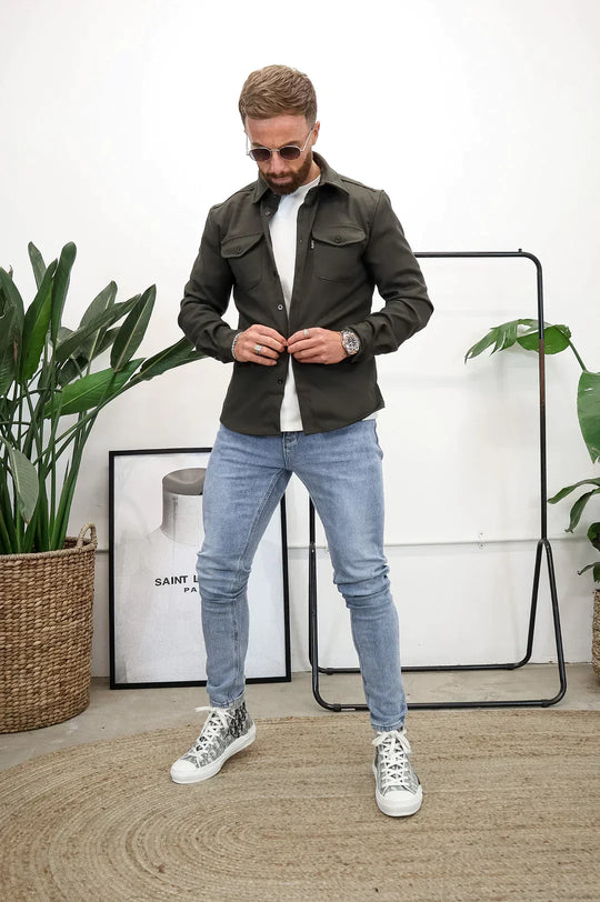 R&B | Premium-Jacke mit Knopfverschluss für Herren Stylische und Bequeme Jacke