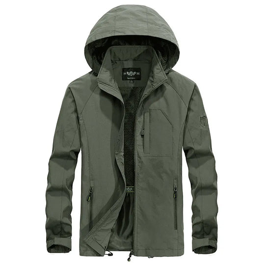 R&B | Wasserdichte Outdoor Herrenjacke mit Abnehmbarem Kapuzenverband