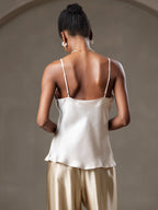 R&B | V-Ausschnitt Reine Seide Spaghettiträger Camisole Top